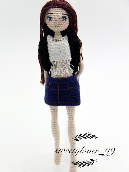 钩针玩偶附素体图解