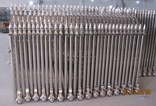 厂家直销电动门伸缩门 维修精抛不锈钢电动伸缩门枪尖