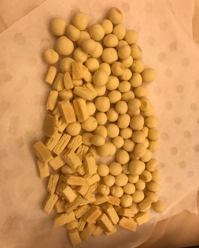siden做的果蔬奶豆 彩色奶豆 宝宝小零食 果蔬汁小奶豆 婴幼儿饼干