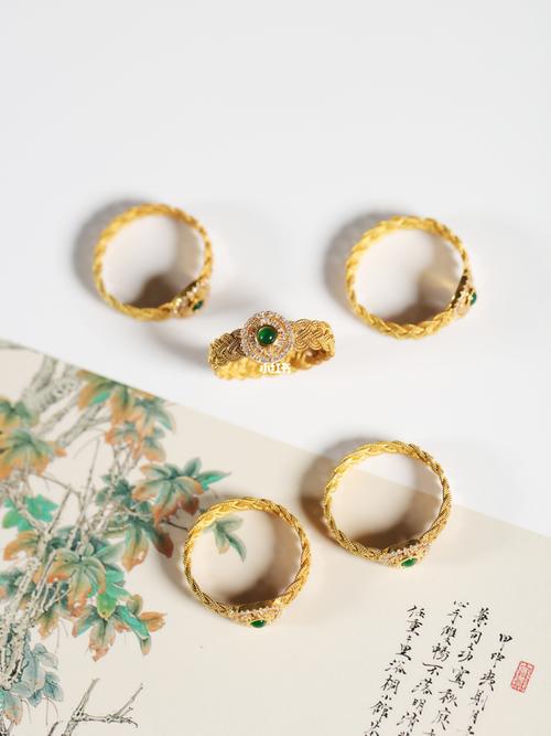 中国风翡翠花丝戒指_中国风_戒指_18k金_翡翠_时尚