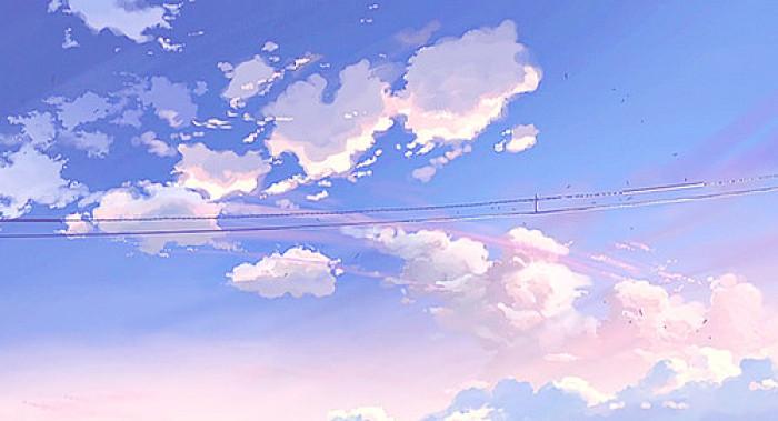 动漫天空*蓝色*插画