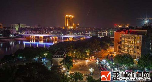 容县绣江夜景