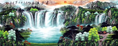 收藏送礼特别推荐名家:最美的山水风水画聚宝盆有山有水有靠山喜欢的