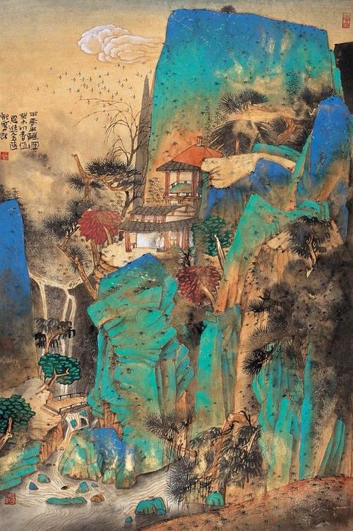 祁恩进 · 青绿山水画