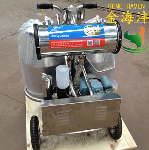 厂家直销 奶羊挤奶机 双桶真空泵移动挤奶机 家用型奶山羊挤奶器