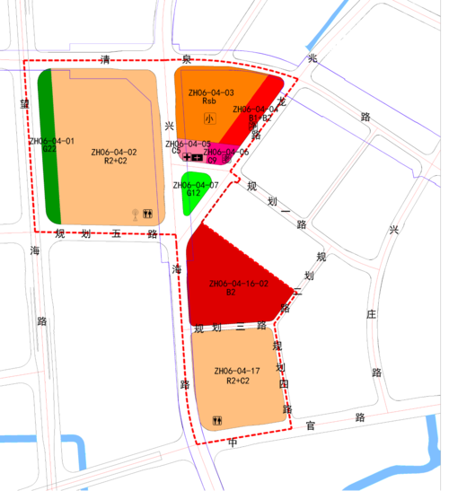规划》zh06-04-01～03,07,16-02,17 地块局部调整(甬江实验室启动区)