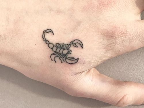 20张彩色蝎子纹身手稿图案