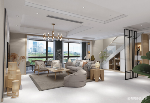 60万元复式220平米装修案例_效果图 - 220平方叠墅