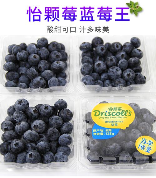 云南怡颗莓蓝莓王当季限量driscolls大蓝莓新鲜水果12包顺丰限量款4盒