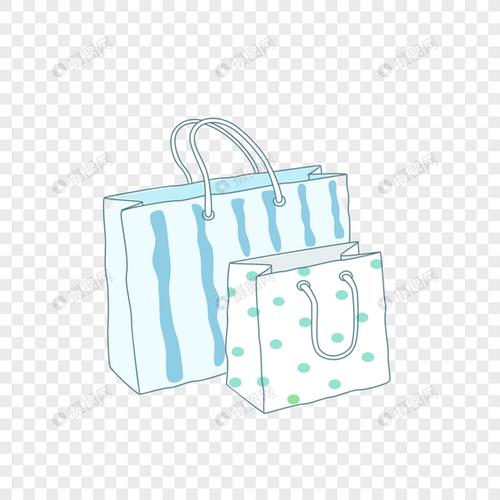 手绘购物袋图案