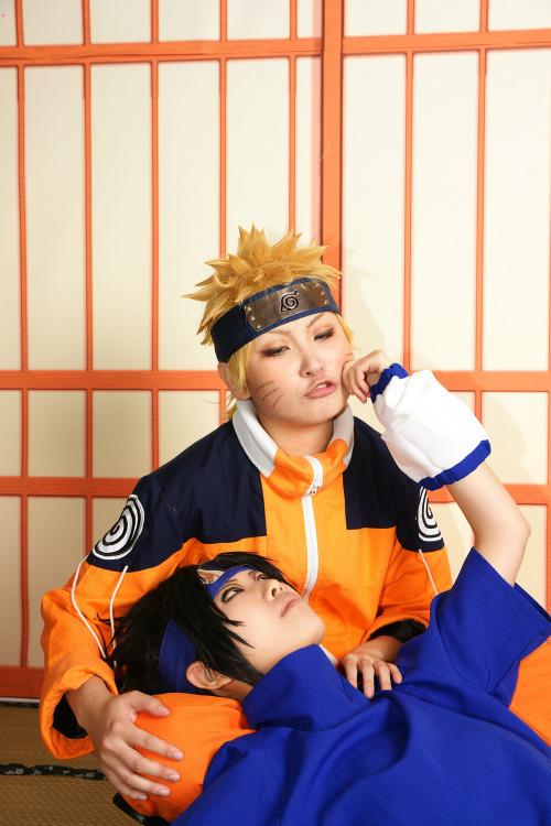 【cos】naruto 漩涡鸣人&宇智波佐助  7班时代>