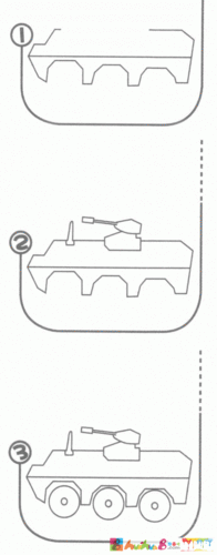 装甲车简笔画分解步骤图教程怎么画简笔画教程_绘画吧