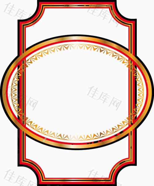 手绘椭圆边框线条图案