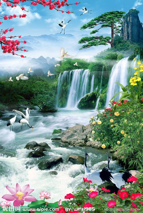 山水画 迎客松图片