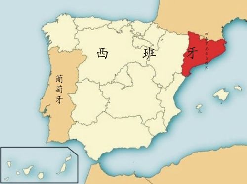 加泰罗尼亚自治区地图