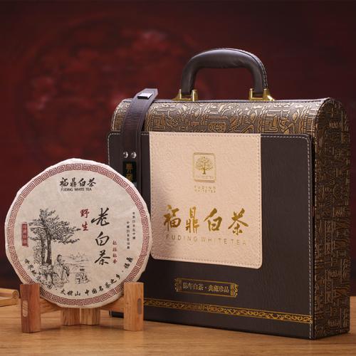 购客福鼎白茶寿眉350g 福建陈年福鼎老白茶饼叶陈年老白茶饼礼盒装