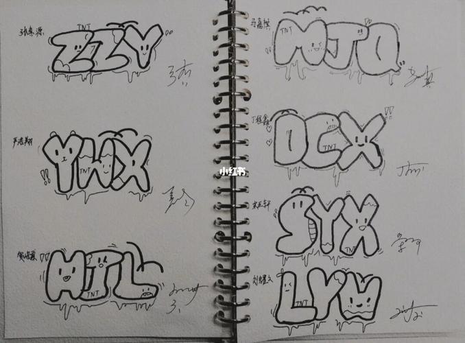 tnt名字简笔画～_时代少年团_简笔画_tnt时代少年团_兴趣爱好_绘画