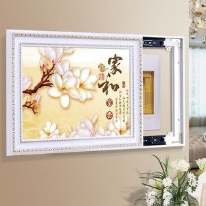 配电箱装饰画家用暗装盖子面板开关接线盒电表相遮挡可液压推拉画