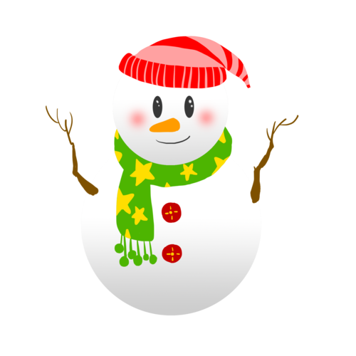 圣诞节装饰雪人插画图片
