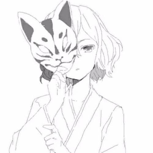 戴着类似狐狸面具的齐肩短发女孩 答题抽奖 首次认真答题后 即可