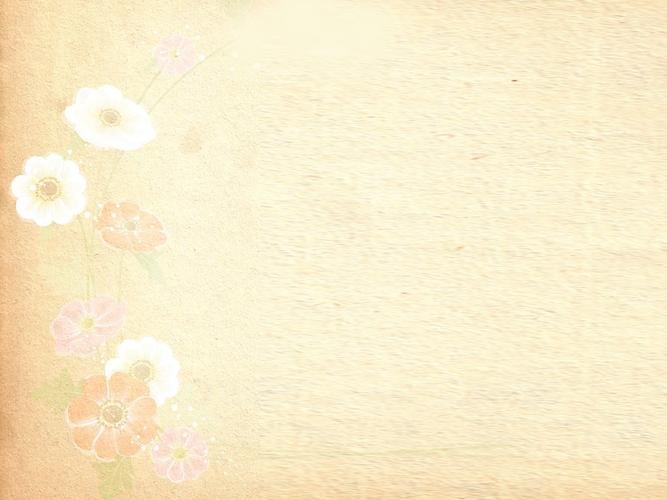 古画风格花朵幻灯片背景_ppt背景图片_ppt课件背景图片
