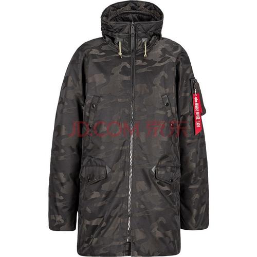 alpha industries n-3b 羽绒服迷彩派克大衣 防寒外套