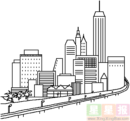 画高楼大厦简笔画图片 第1页