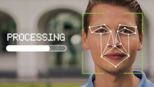 人脸识别技术示意图.