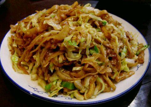 白菜鸡蛋炒饼丝