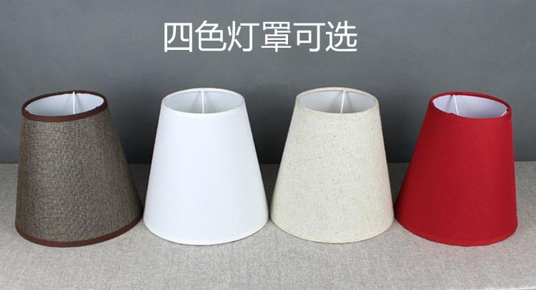 单头吊灯 布艺灯罩电线带开关插座可调光护眼学习led寝室神灯餐厅