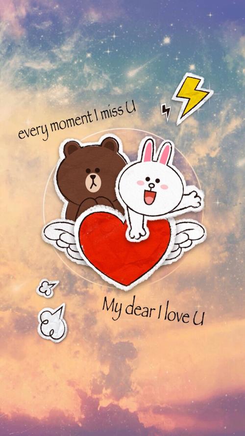 katie 自制壁纸头像 line 布朗熊可妮兔 可爱小清新