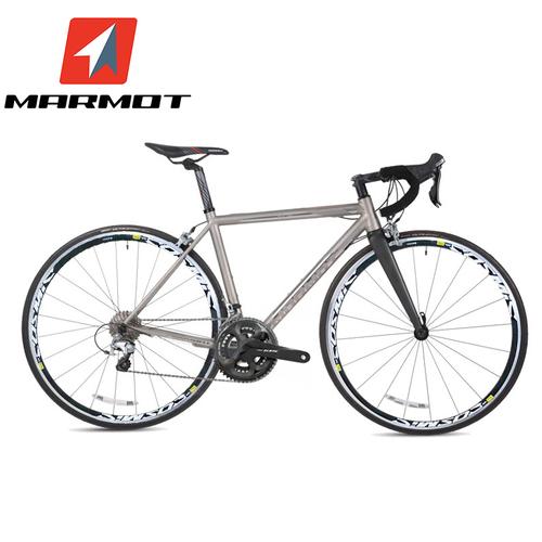 土拨鼠marmot公路车18速公路自行车男女式单车双v刹成人赛车自行车