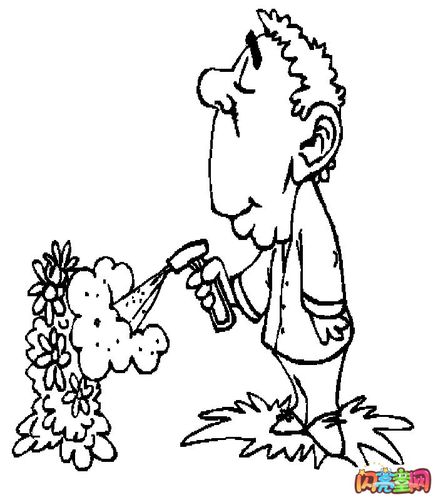 六一儿童节简笔画:彩色喷雾