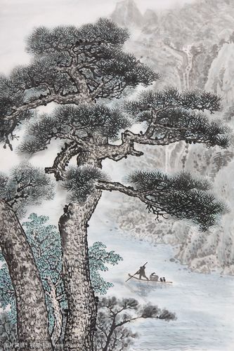 国画松树图片