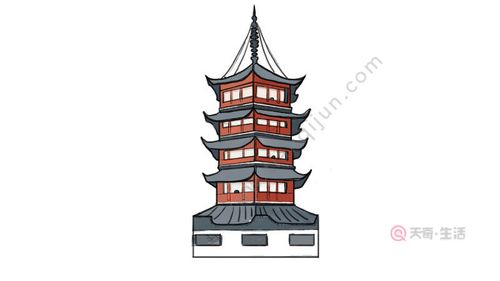 塔简笔画塔怎么画