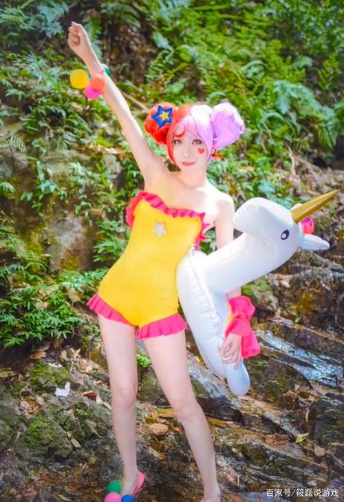 王者荣耀真人小姐姐cos小乔缤纷独角兽