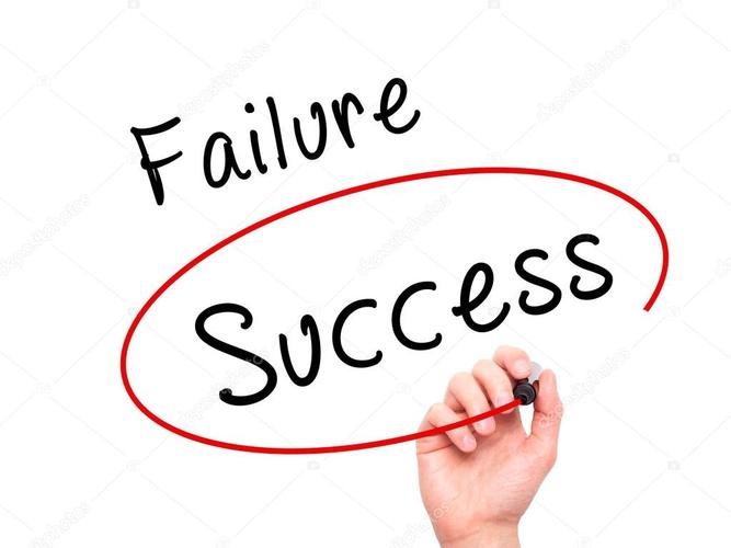 名称:man hand writing and choosing, success instead of failure