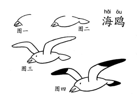 画图集   海鸥是候鸟的一种,它们生活在大海附近,在海边的生活的人们
