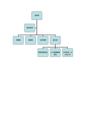 小型公司扁平化管理组织结构及组织结构图(草稿
