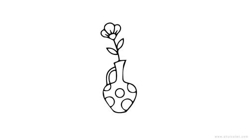 花瓶插花简笔画怎么画花瓶插花简笔画简单