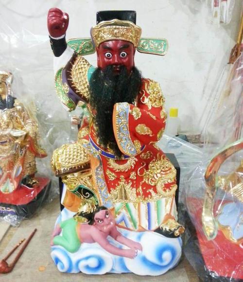 梅仙大帝 张五郎 梅仙神像 梅仙张大帝 木雕佛像 神像订做 40cm