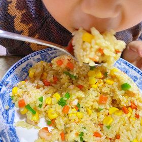 【崽们最爱的虾仁炒饭图片大全-袅儿_的崽们最爱的】