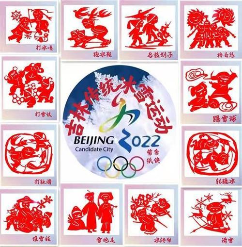 2022北京冬奥会即将开幕,春节前夕,吉林市剪纸艺术家李侠创作了12幅