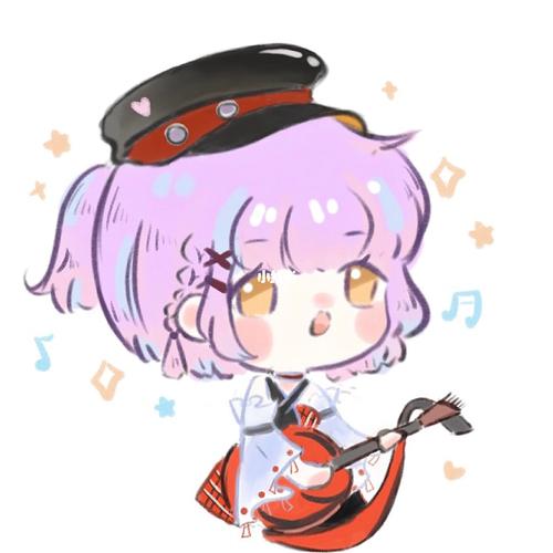 procreate头像|q版|小乔音你心动_小乔怎么样_procreate_头像_王者