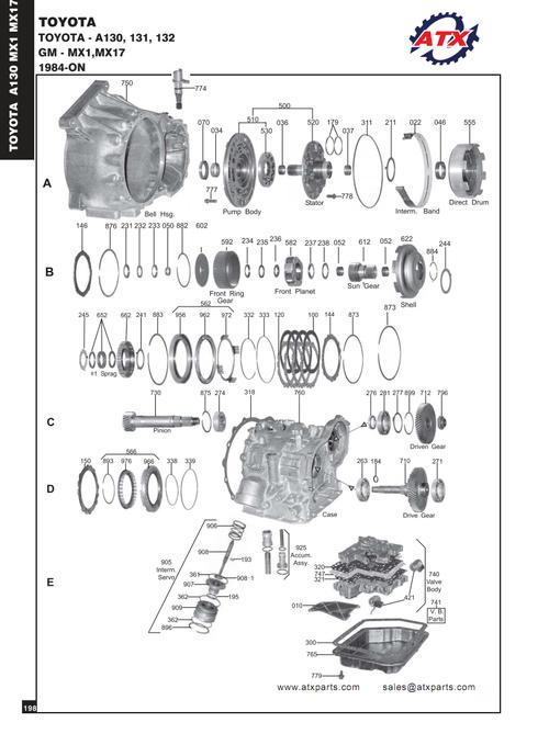 日本丰田汽车公司自动变速器分解图.pdf