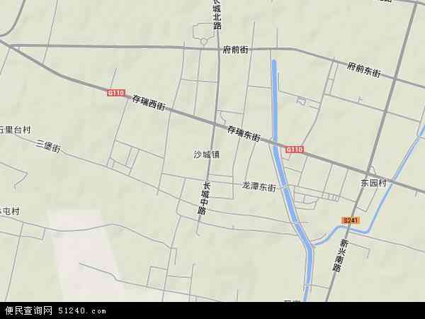 中国河北省张家口市怀来县沙城镇地图(卫星地图)