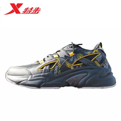 特步男运动鞋2021秋季变形金刚老爹鞋厚底增高休闲款