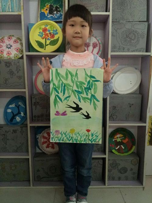 水粉画《春天来了》