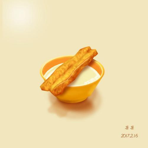 豆浆油条图标ui设计教程