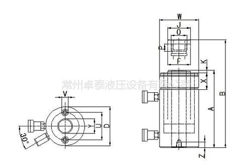 油压千斤顶 双作用中空型液压油缸 clrg型 【卓泰液压】优质供应